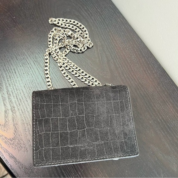 Brandon Blackwood Mini Sophia Black Croc Embossed